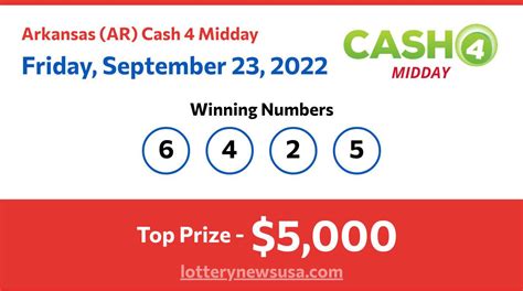 Arkansas Cash 4 Midday Winning Numbers .